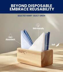 Selected 100% Pure Cotton Handkerchiefs With Stiching Assorted Color, 5 Colors
