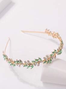 1pc Women Casual Versatile Cute Fashionable Water Drop Rhinestone Decorated Hairband