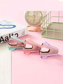 1pc Lightweight Stapler, Suitable For Office And School Use, Macaron Color Stapler, Effortless And Portable Medium Stapler, Essential For Back To School Season - Multicolor - View 1