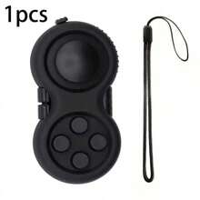 1 pezzo Tavoletta Fidget con 8 funzioni antistress, controller Fidget per riduzione dello stress, cubo giocattolo Fidget per alleviare stress e ansia, regalo di Natale e Pasqua (accessori di colore casuale)