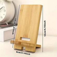 1pc Customized Pattern & Text Wooden Desktop Mobile Phone Holder, Portable Desk Smart Phone Stand Suitable For All Phones, Office Desk Accessory, Initial Name Wreath Alphabet 26 Letters Design - Multicolor - View 8