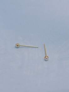 1 chiếc khuyên mũi bằng bạc Sterling 925, đường kính 2mm, kiểu xương, dùng cho lỗ mũi nhỏ. - Vàng - Xem 5