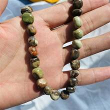 1PC(30-40pcs)Natural Gem Tumble Stone Crystal Bracelet Amethyst Citrine Clear Quartz Green Aventurine Rose Quartz Moonstone Asymmetric Stretch Beads Nuggets Quartz Bracelets Bangles Crystal Wristband For DIY