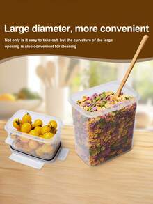 60pcs Sealed Pasta Storage Container Kit Large Plastic Jar With Labels For Flour, Sugar, Noodles And Dry Food - Pantry Organization  Storage Supplies,Local Warehouse,Kitchen Decor And Accessories,Funny Stocking Stuffers,Storage And Organization - 黑與白 - 查看 9