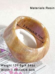 1 Stück neues asymmetrisches personalisiertes Harz Armband, modisch funkelnd, geeignet für tägliche Outfits von Frauen, Strand und Urlaub