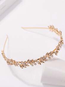1pc Women Casual Versatile Cute Fashionable Water Drop Rhinestone Decorated Hairband