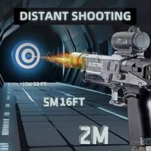 Pistolet à eau électrique avec effet lumineux et sonore, jouet d'arrosage à tir multiple et longue portée puissant pour garçons