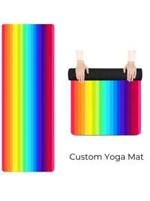 1 pièce Tapis de yoga personnalisé avec photo/image imprimée, tapis de yoga d'intérieur, tapis d'exercice, tapis créatif, tapis personnalisé avec image, équipement de sport et de fitness, tapis de yoga amortissant les chocs