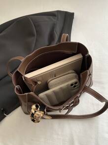 Nuova borsa da donna elegante e versatile, tinta unita, stile lussuoso