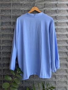 Women's Kimono Blouse Dune Cardigan Kimono Beach Cover-Up - Light Blue - View 2