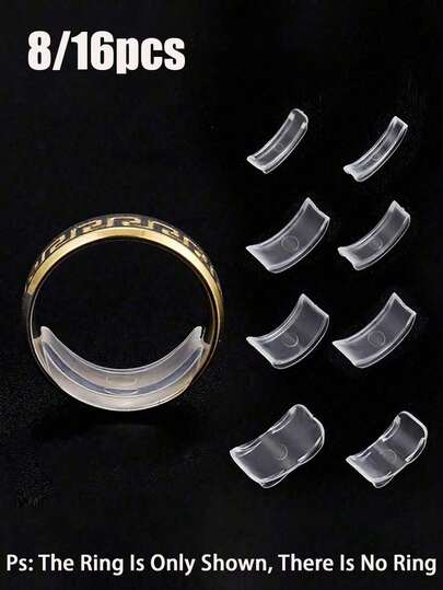 Resin Ring Adjuster Invisible Ring Size Adjustment Pad For Loose Rings, Fits All Finger Sizes Invisible Ring Sizer For Loose Rings - Multiple Finger Sizes, Comfortable & Protective Ring Adjustments - Adjust Transparent Tightener Resizing Tool Jewelry Guard For Loose Rings Ring Adjuster Fit Any Rings, Assorted Sizes Of Ring Adjuster For Women
