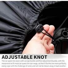 Foldable Car Spare Tire Cover, Storage Bag, Tire Protector, Suitable For Cars, SUVs, Trucks, Waterproof, Dustproof, 190T Polyester Red Striped, Durable Spare Tire Storage Bag, Suitable For Snowy Weather, Fits Most Vehicles, Wheel Hub Protection | Fit Cover | Dustproof Tire Cover, Spare Tire Cover
