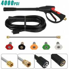 4000PSI High Pressure Washer Spray Gun And Washing Hose Kit For Car Jet Lance UK - Black - View 9