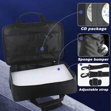 Funda de transporte para Playstation5, bolsa de viaje y estuche de almacenamiento compatible con la consola PlayStation 5 edición disco/digital, bolsa protectora con asa para la consola PlayStation 5, controles y tarjetas de juego