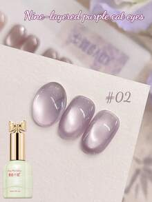 MISSMONDAY 1 件 10ml 闪光紫罗兰磁性猫眼 UV/LED 凝胶指甲油，可卸除，沙龙专业使用，适合女士，礼物 - 不含磁棒 - 紫色 - 查看 19