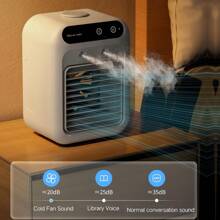 Climatiseur portable, rafraîchisseur d'air rechargeable, ventilateur de bureau rafraîchissant avec réservoir d'eau de 500 ml pour la maison, les voyages, le bureau, ventilateurs humidificateurs avec réservoirs d'eau, refroidisseurs