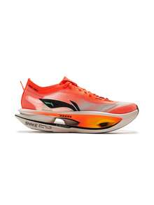 Li Ning Fei Dian 5 ULTRA Pro Running Shoes, Highly Elastic Fiber, Lightweight High Rebound, Sports Racing Training, Men's Athletic Shoes, ARMV005 - Champagne White/fluorescent Fruit Red - View 3