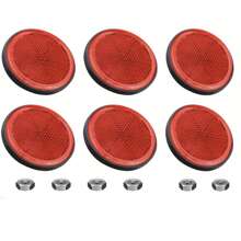 6pcs Circular Reflective Warning Covers For Cars, Trucks, Motorcycles, Bicycles For Night Use