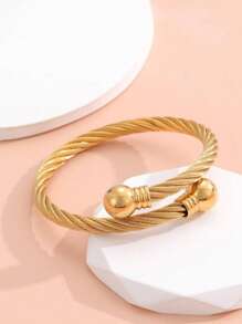 1 Piece Simple Fashion Wire Rope Bracelet For Ladies