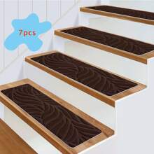 1/7/15 pièces Tapis d'escalier intérieur confortables et doux, tapis d'escalier, marches en bois, tapis antidérapants pour marches d'escalier, tapis antidérapants pour escaliers intérieurs en bois, tapis d'escalier autoadhésifs antidérapants, tapis d'escalier pour marches en bois, tapis de passage pour marches en bois, tapis d'escalier pour marches en bois intérieures