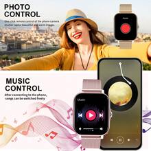 Double Strap Smart Watch 1.83-Inch Full Screen Touch Fitness Tracker, Sports Wireless Call/Dial, Message Reminder Date Alarm Compatible With Android/Ios Unisex - Pink [Double strap] - View 6