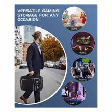 Funda de transporte para Playstation5, bolsa de viaje y estuche de almacenamiento compatible con la consola PlayStation 5 edición disco/digital, bolsa protectora con asa para la consola PlayStation 5, controles y tarjetas de juego