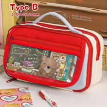 For LABUBU,Back To School Stationery Large Capacity 9-Layer Pencil Case, Cute Pencil Case Stationery, School School Supplies Stationery Set Pencil Holder Pencil Case Pen Holder,Multifunctional Large Capacity Expandable Pencil Case, Big Capacity Twill Fabric Stationery Storage Bag With Pen Slot
