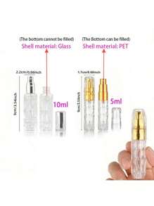 1 قطعة زجاجة رذاذ عطر 5 مل / 10 مل ، بخاخ سفر فارغ محمول ، وأكياس هدايا مخملية وردية بسحاب - أكياس هدايا ناعمة بالسحاب لحفلات الزفاف والأعياد وعيد الحب والذكرى السنوية ، قارورة عطر