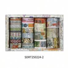 24pcs Assorted Vintage Ditsy Floral Washi Tape Set For Journaling And Scrapbooking Decorations (0.75cm*6rolls/1cm*4rolls/1.5cm*8rolls/2cm*1roll/2.5cm*3rolls/3cm*2rolls) Back To School