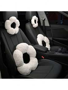 1 件装花卉汽车头枕 毛绒柔软汽车座椅颈枕 Netname 头枕内饰