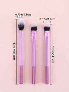 3pcs Makeup Brush Set Including Highlight Brush, Eyeshadow Brush & Concealer Brush Makeup Tool,Brush Set,Makeup Brush Kit,Make Up Brush Set,Make Up Set Complete,Makeup Brush Set,Complete Makeup Kit,Brush Kit,Brushes Makeup Set,Makeup Gift Set,Set - View 3