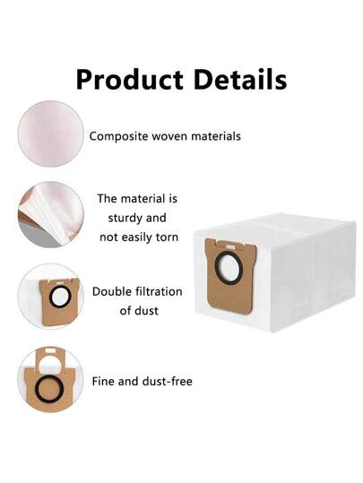 Replacement Parts Xiao Mi X20+ X10+ Dreame L10s Ultra Gen Pro Robot Stofzuiger Cleaner,Accessories Removable Brush/Main Brush HEPA Filter Side Mop Cloth/Mop Rag Dust Bag view 6