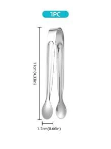 1/4/6/12 Pieces Stainless Steel Tongs Small Serving Tongs For Sugar Cubes, Ice Cubes, Mini Fruits, Candies, Suitable For Kitchen, Restaurant, Cafe, Afternoon Tea, Dessert, Party, Birthday Decoration, For Outdoor, Camping