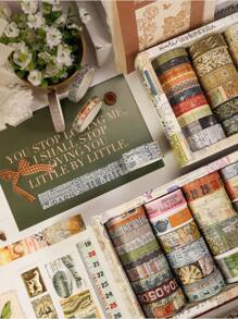 24pcs Assorted Vintage Ditsy Floral Washi Tape Set For Journaling And Scrapbooking Decorations (0.75cm*6rolls/1cm*4rolls/1.5cm*8rolls/2cm*1roll/2.5cm*3rolls/3cm*2rolls) Back To School