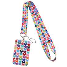 1 Piece Cute Polka Dot & Heart/Painting Heart Pattern ID Card Lanyard Set, Suitable For Doctors, Nurses, Students, Teachers, Exhibition Staff, Can Be Used As Exhibition, Gift, Keychain Or Daily Use Backpack For School