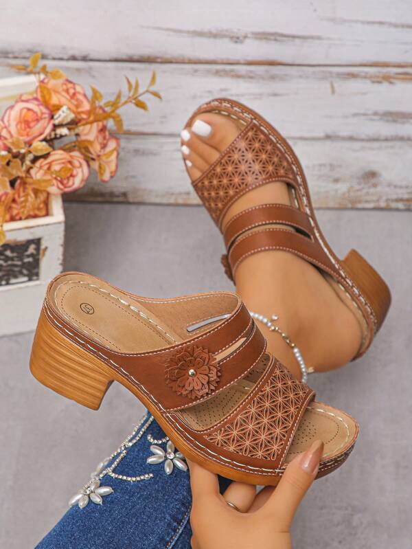 Sandalias de moda retro elásticas para mujer 2025, sandalias de cuña de suela suave y ligera para damas