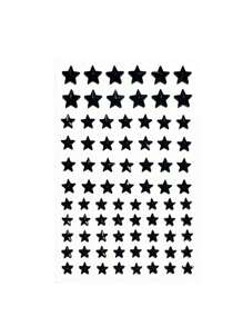 80pcs/Sheet Face Gems, Black Star Festival Jewels Self Adhesive Face Jewels Hair Gems Rhinestones, Rave Accessories Face Glitter, Rhinestone Stickers For Face, Eye, Makeup, Nail, Body, Crafts