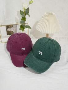 2pcs Washed Embroidered Animal Print Baseball Cap, Suitable For Daily Wear - Multicolor - View 17