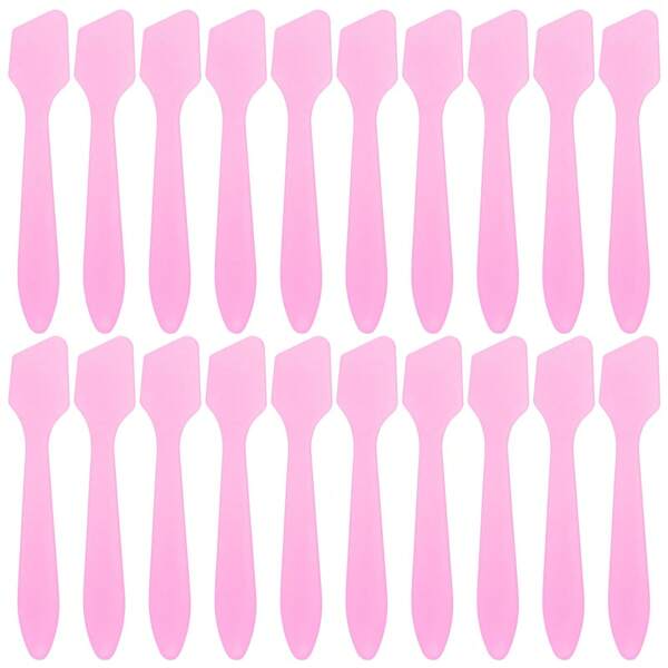 100pcs Cosmetic Spatula For Face Mask Cream Lotion, Bulk Plastic Spoon Disposable Make-Up Sample Applicator Tool For Easy Mixing, Sampling, Waxing DIY Beauty Facial Mask Scraper Reusable Tips
