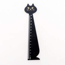 2pcs Creative Korean Cartoon Cat Design Ruler, Vintage Stationery Straight Ruler For Learning Supplies - Multicolor - View 7