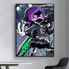 1pc /3PCSWall Arts Posters Optional Frame Anime Vintage M- Drone Poster Fancy Poster Living Room Bar Retro Decorative Painting Middle Suitable For Living Room, Bedroom, Kitchen, Home Office - High Quality, Indoor/Outdoor Frameless/Framed Canvas Art