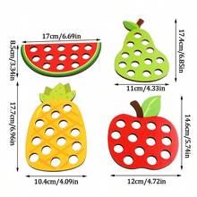 大号木制毛毛虫吃水果游戏穿线板，手眼协调和逻辑思维锻炼游戏动手技能训练玩具 - 水果穿線板 - 查看 2