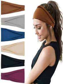1pc Unisex Moisture-Wicking Athletic Headband - Perfect For Outdoor Running And Gym Workout