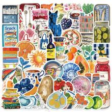 50 Stück Vintage Mittelmeerstil Graffiti Aufkleber für Scrapbooking, DIY Handwerk, Laptop, Gitarre, Wasserflasche, Tablet, Schulmaterial, Einschulung