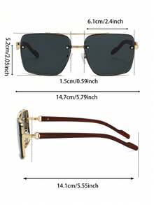 新款时尚经典复古金属双梁木腿男女休闲时尚眼镜，百搭街拍、户外、度假、简约海滩、个性化、日常、派对、泳池、夏季海滩度假、户外、旅行旅行 - 彩色 - 查看 8