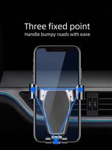 Noir/Argent/Couleur aléatoire - Matériau ABS - Support de téléphone multifonctionnel pour montage sur bouche d'aération de voiture - Support de téléphone à gravité pour montage sur bouche d'aération - Accessoires automobiles - Indispensables de voyage en voiture - Fournitures d'urgence pour le voyage