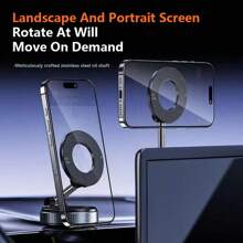 360-Degree Rotatable Car Magnetic Phone Stand, Magnetic Phone Hanger, Car And Motorcycle Navigation Hanger, Vacuum Magnetic Adsorption Of Phone Stand, Strong Suction Cup Stand For Mobile Phones