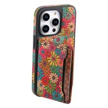 FFO2World MagSafe Leder Handyhülle, galvanisch beschichtet, mit versteckter Dual SIM Karte, Stand Style, blankes Körpergefühl, passend für Apple Telefone 17/16/15/14/13/19 (Alle Pro/Plus/Pro Max Modelle) - Mischfarbe 1 - Übersicht 3