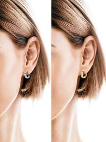 XUJIA 1Pair Moissanite Earrings For Women 925 Sterling Sliver Fashion Hoop Earrings 2.5mm Round Cut Moissanite Women's Sliver Earrings Channel Setting Simple Classic Earrings Jewelry Gifts With GRA Certificate
