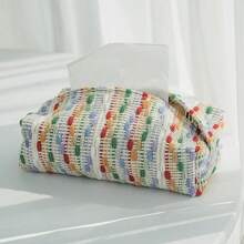 1 Pc Fabric Paper Tissue Box, Christmas Decoration - Multicolor - View 12